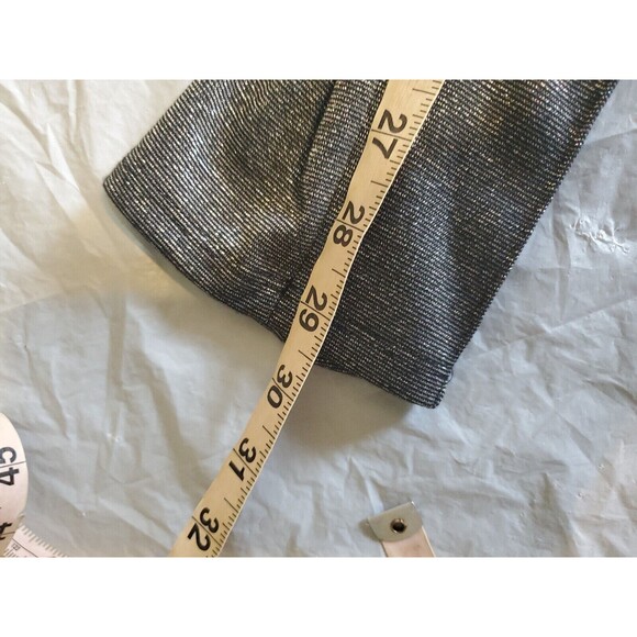 Womens Dessy Leggings Sz M Metallic Silver Pull On Mid Rise Apt 9 - Picture 6 of 9